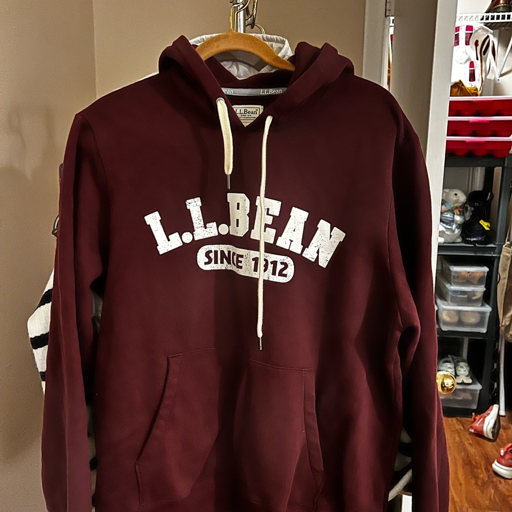 L.L. Bean Maroon Logo Hoodie